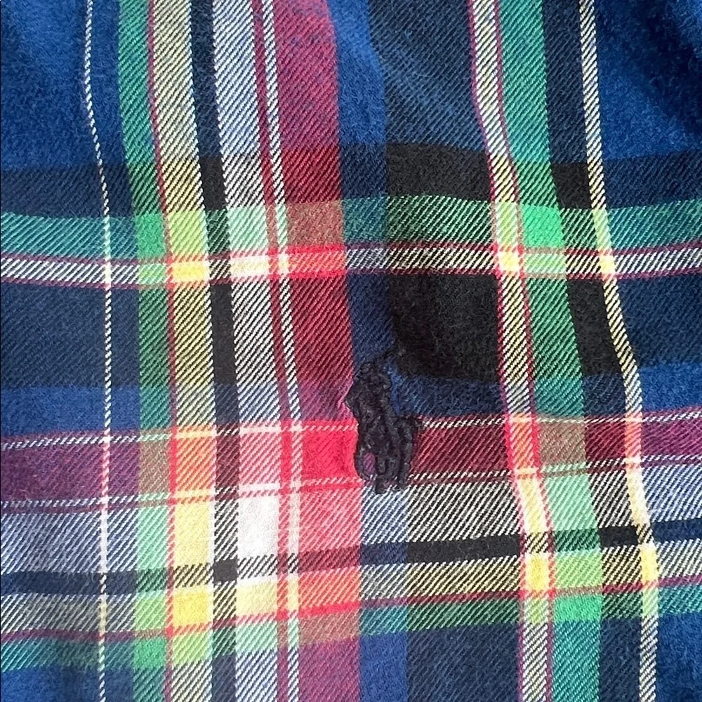 Ralph Lauren Boys Blue and Red Plaid Shirt M (10-12)